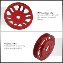 Load image into Gallery viewer, Scion FRS 2013-2016 / Toyota 86 2017-2020 / Subaru BRZ 2013-2020 Underdrive Crank Alternator Water Pump Pulley Red