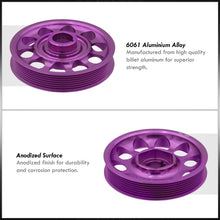 Load image into Gallery viewer, Acura Honda K-Series K20 K24 Underdrive Crank Pulley Purple