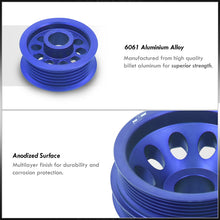 Load image into Gallery viewer, Infiniti G35 2002-2006 / FX35 2003-2006 / Nissan 350Z 2002-2006 3.5L VQ35DE Underdrive Crank Alternator Idler Pulley Blue