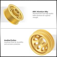 Load image into Gallery viewer, Infiniti G35 2002-2006 / FX35 2003-2006 / Nissan 350Z 2002-2006 3.5L VQ35DE Underdrive Crank Alternator Idler Pulley Gold