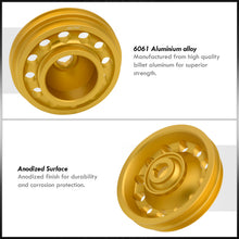 Load image into Gallery viewer, Honda Civic 1988-2000 / CRX 1988-1991 / Del Sol 1993-1997 D-Series D15 D16 Underdrive Crank Pulley Gold
