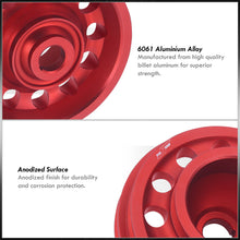 Load image into Gallery viewer, Honda Civic 1988-2000 / CRX 1988-1991 / Del Sol 1993-1997 D-Series D15 D16 Underdrive Crank Pulley Red