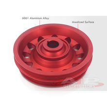 Load image into Gallery viewer, Honda Civic 1988-2000 / CRX 1988-1991 / Del Sol 1993-1997 D-Series D15 D16 Underdrive Crank Pulley Red