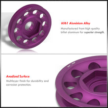 Load image into Gallery viewer, Acura Honda B-Series B16 B17 B18 Underdrive Alternator Crank Pulley Purple (Excluding B20)