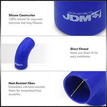 Load image into Gallery viewer, 2.5&quot; 90 Degree Silicone Coupler Blue
