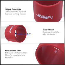 Load image into Gallery viewer, 2.5" Straight Silicone Coupler Red
