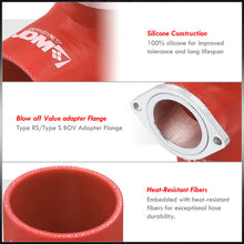 Load image into Gallery viewer, 2.5" Greddy Style Blow Off Valve Adapter Silicone Coupler Red