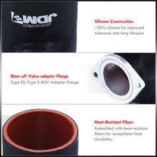 Load image into Gallery viewer, 3" Greddy Style Blow Off Valve Adapter Silicone Coupler Black
