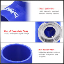 Load image into Gallery viewer, 2.5&quot; HKS Style Blow Off Valve Adapter Silicone Coupler Blue
