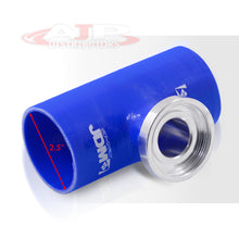 Load image into Gallery viewer, 2.5&quot; HKS Style Blow Off Valve Adapter Silicone Coupler Blue
