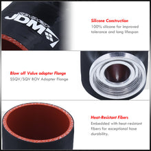 Load image into Gallery viewer, 2.5" HKS Style Blow Off Valve Adapter Silicone Coupler Black