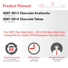 Load image into Gallery viewer, Chevrolet Avalanche Silverado Suburban Tahoe 2007-2013 Front Fog Lights Clear Len (No Switch & Wiring Harness)