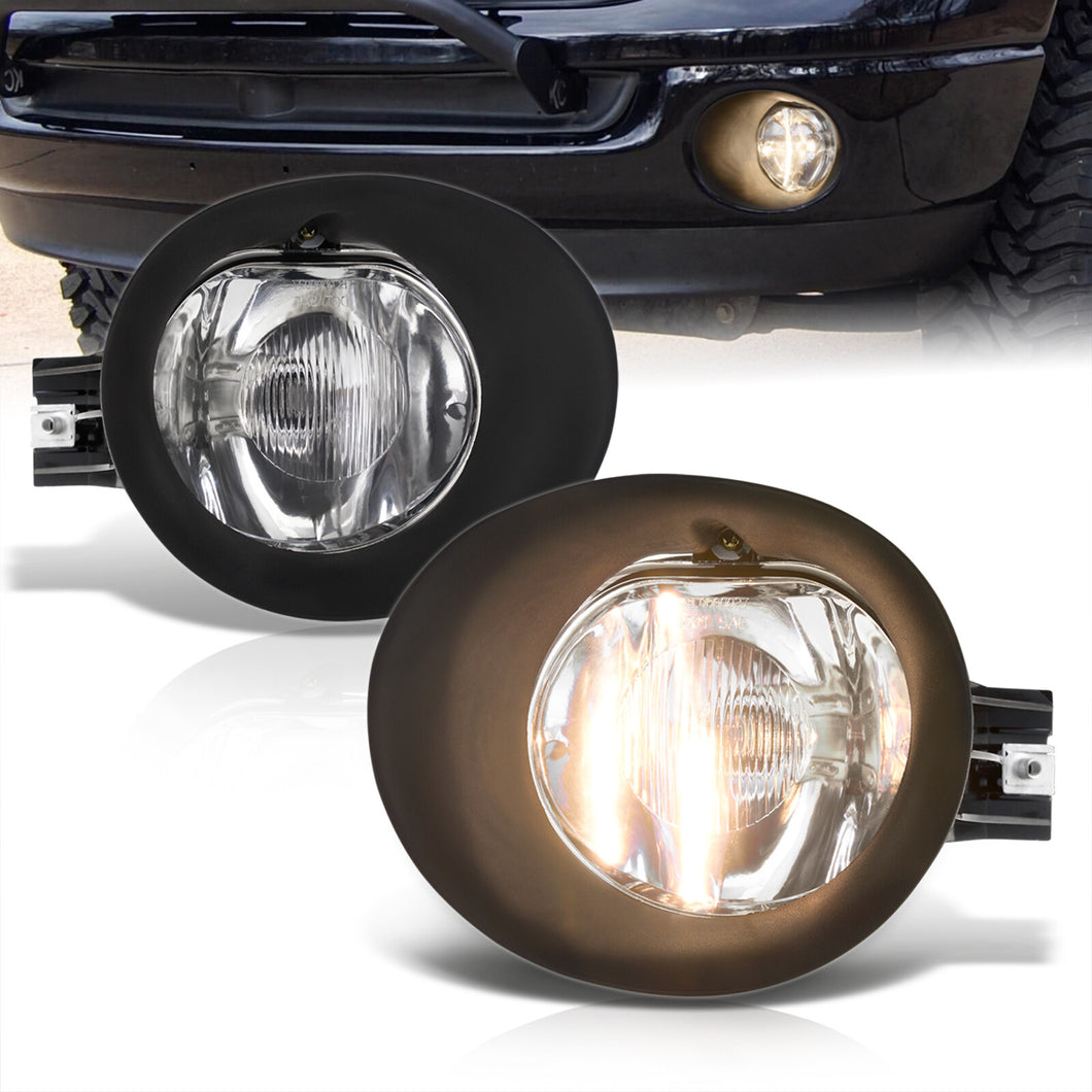 Dodge Ram 2002-2008 Front Fog Lights Clear Len (Includes Switch & Wiring Harness)