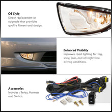 Load image into Gallery viewer, Honda Civic 2004-2005 Front Fog Lights Clear Len (Includes Switch & Wiring Harness)