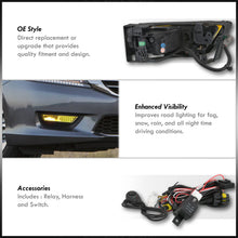 Load image into Gallery viewer, Honda Accord 4DR 2013-2015 Front Fog Lights Yellow Len (Includes Switch & Wiring Harness)