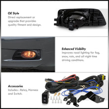 Load image into Gallery viewer, Honda Accord 4DR 2006-2007 Front Fog Lights Smoked Len (Includes Switch & Wiring Harness)