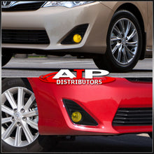 Load image into Gallery viewer, Toyota Camry 2012-2014 Front Fog Lights Yellow Len w/ Black Cover (Includes Switch & Wiring Harness)