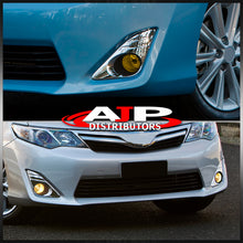 Load image into Gallery viewer, Toyota Camry 2012-2014 Front Fog Lights Yellow Len w/ Chrome Cover (Includes Switch & Wiring Harness)