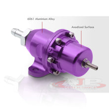 Load image into Gallery viewer, For Honda Acura SOHC DOHC 1.6L 1.8L B16 B18 Purple Adjustable PSI Bolt On Fuel Pressure Regulator Assembly