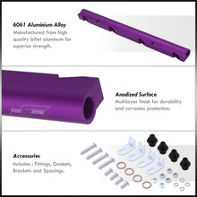 Load image into Gallery viewer, God Snow GMC LS1 Fuel Rail Purple with Silver Fittings