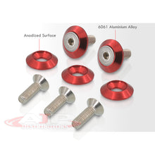 Load image into Gallery viewer, Universal M6 Fender Washer Kit Red (5-Pieces)