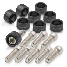 Load image into Gallery viewer, AJP Distributors OE Replacement Engine Exhaust Header Manifold Dress Up Kit Black M8x1.25MM Pitch Threading 4 Cylinder For Universal Honda Acura