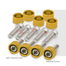 Load image into Gallery viewer, AJP Distributors OE Replacement Engine Exhaust Header Manifold Dress Up Kit Gold M8x1.25MM Pitch Threading 4 Cylinder For Universal Honda Acura