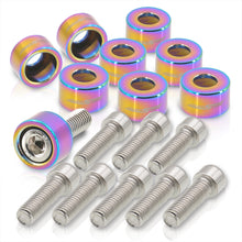 Load image into Gallery viewer, AJP Distributors OE Replacement Engine Exhaust Header Manifold Dress Up Kit Neochrome M8x1.25MM Pitch Threading 4 Cylinder For Universal Honda Acura