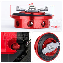 Load image into Gallery viewer, Mitsubishi Aluminum Round Circle Hole Style Oil Cap Red
