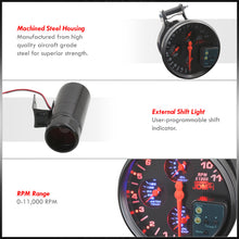 Load image into Gallery viewer, Universal 5" 4 in 1 Analog Tachometer Gauge Black (Tachometer / Oil Press / Water Temp / Oil Temp)
