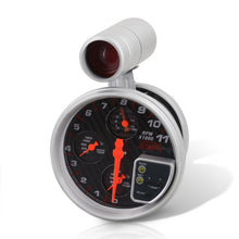 Load image into Gallery viewer, Universal 5" 4 in 1 Analog Tachometer Gauge Carbon Fiber (Tachometer / Oil Press / Water Temp / Oil Temp)