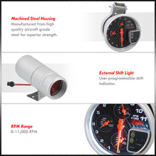 Load image into Gallery viewer, Universal 5" 4 in 1 Analog Tachometer Gauge Carbon Fiber (Tachometer / Oil Press / Water Temp / Oil Temp)