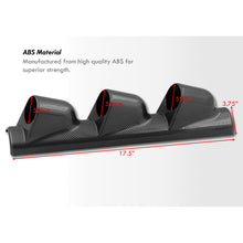 Load image into Gallery viewer, Universal 2" / 52mm Driverside Pillar Triple Gauge Pod Carbon Fiber