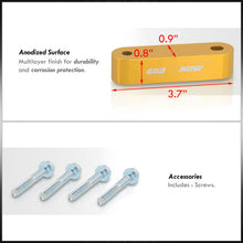 Load image into Gallery viewer, Acura Honda 22mm Aluminum Hood Riser Spacer Gold