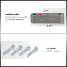 Load image into Gallery viewer, Acura Honda 22mm Aluminum Hood Riser Spacer Gunmetal