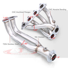 Load image into Gallery viewer, Honda Civic 1988-2000 / CRX 1988-1991 / Del Sol 1993-1997 D-Series D15 D16 4-2-1 Stainless Steel Exhaust Header (2-Piece)