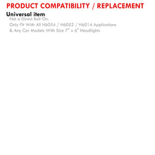 Load image into Gallery viewer, Universal 7x6" Rectangular Diamond Cut Halo Projector Headlights Chrome Housing Clear Len