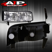 Load image into Gallery viewer, Dodge Ram 1500 2500 3500 1994-2001 1 Piece Headlights Chrome Housing Clear Len Clear Reflector ( Except sports package models )