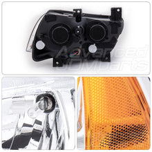 Load image into Gallery viewer, Dodge Charger 2011-2014 Factory Style Headlights Chrome Housing Clear Len Amber Reflector (Halogen Models Only)