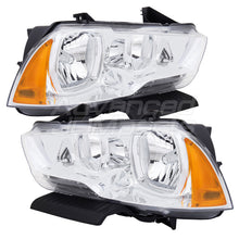 Load image into Gallery viewer, Dodge Charger 2011-2014 Factory Style Headlights Chrome Housing Clear Len Amber Reflector (Halogen Models Only)
