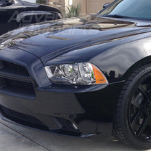 Load image into Gallery viewer, Dodge Charger 2011-2014 Factory Style Headlights Chrome Housing Clear Len Amber Reflector (Halogen Models Only)