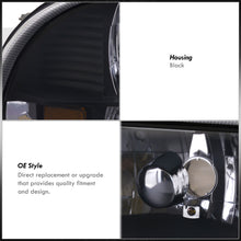 Load image into Gallery viewer, Dodge Dakota 1997-2004 / Durango 1998-2003 1 Piece Style Headlights + Bumpers Black Housing Clear Len Amber Reflector