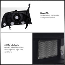 Load image into Gallery viewer, Dodge Dakota 1997-2004 / Durango 1998-2003 1 Piece Style Headlights + Bumpers Black Housing Clear Len Clear Reflector