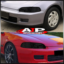 Load image into Gallery viewer, Honda Civic Coupe / Hatchback 1992-1995 1 Piece Style Headlights + Corners Chrome Housing Smoke Len Clear Reflector