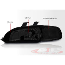 Load image into Gallery viewer, Honda Civic Sedan 1992-1995 1 Piece Style Headlights + Corners Chrome Housing Smoke Len Clear Reflector