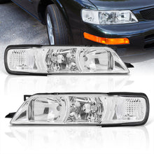 Load image into Gallery viewer, Nissan Maxima 1995-1999 1 Piece Style Headlights + Corners Chrome Housing Clear Len Clear Reflector