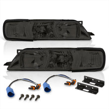 Load image into Gallery viewer, Nissan Maxima 1995-1999 1 Piece Style Headlights + Corners Chrome Housing Smoke Len Clear Reflector