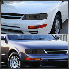 Load image into Gallery viewer, Nissan Maxima 1995-1999 1 Piece Style Headlights + Corners Chrome Housing Smoke Len Clear Reflector