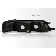 Load image into Gallery viewer, Nissan Maxima 1995-1999 1 Piece Style Headlights + Corners Chrome Housing Smoke Len Clear Reflector