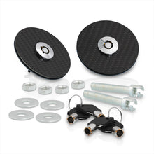Load image into Gallery viewer, Real Carbon Fiber Hood Lock Pin with Keys Black